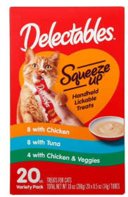 Hartz Delectables Squeeze Up Lickable Wet Cat Treats [Multiple Flavors & Sizes]