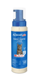 Adams Plus Flea & Tick Foaming Shampoo & Wash for Cats & Kittens, 10 Ounces