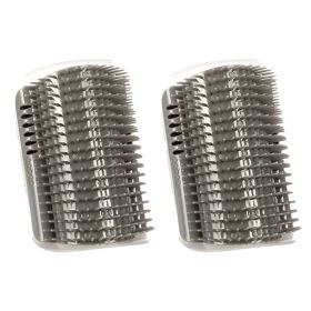 1/2pcs Corner Scrubber Cat Scratcher Massage Brush Scratcher Toy Cat Scratch Board, Wall Corner Cat Brush Pet Groomer Tool Brush Comb Pet Supplie (Quantity: 2pcs, Color: gray)