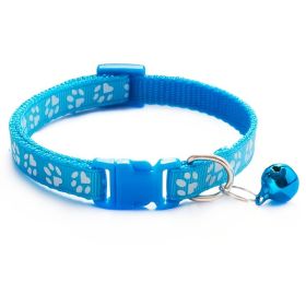 Pet Bell Collar; Adjustable Buckle Cat Collar; Multiple Color (Color: Purple, size: adjustment)