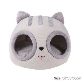 Soft Round Cat Deep Sleep Comfort In Winter Cat Bed Dog Iittle Mat Basket Small Cat Dog House Portable Pets Tent Cozy Cave Nest (Ships From: CN, Color: 38x38x35cm)